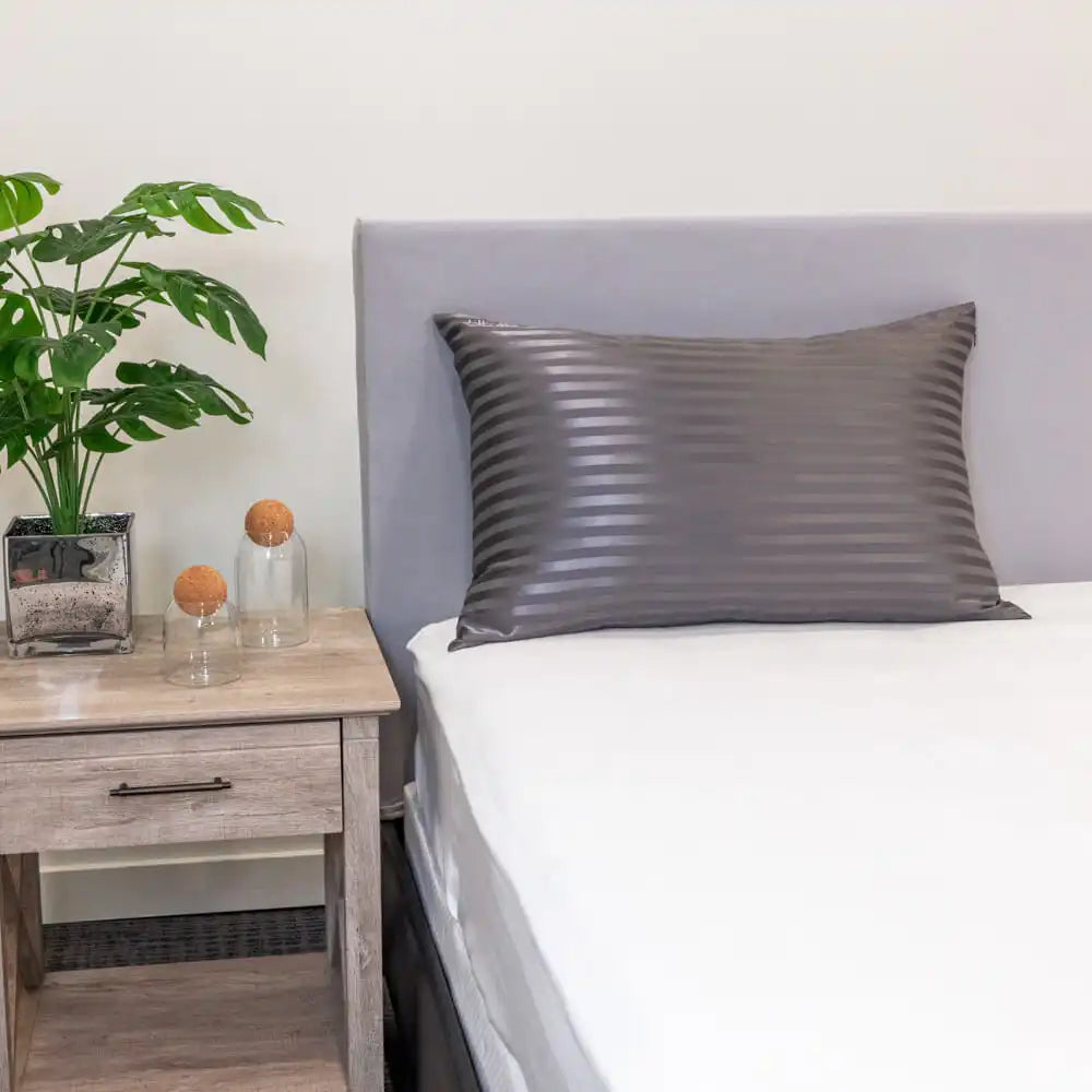 Pillowcase - Grey Striped - Standard