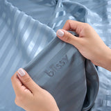 Pillowcase - Ash Blue Striped - King