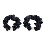 Blissy Pearl Scrunchies - Black