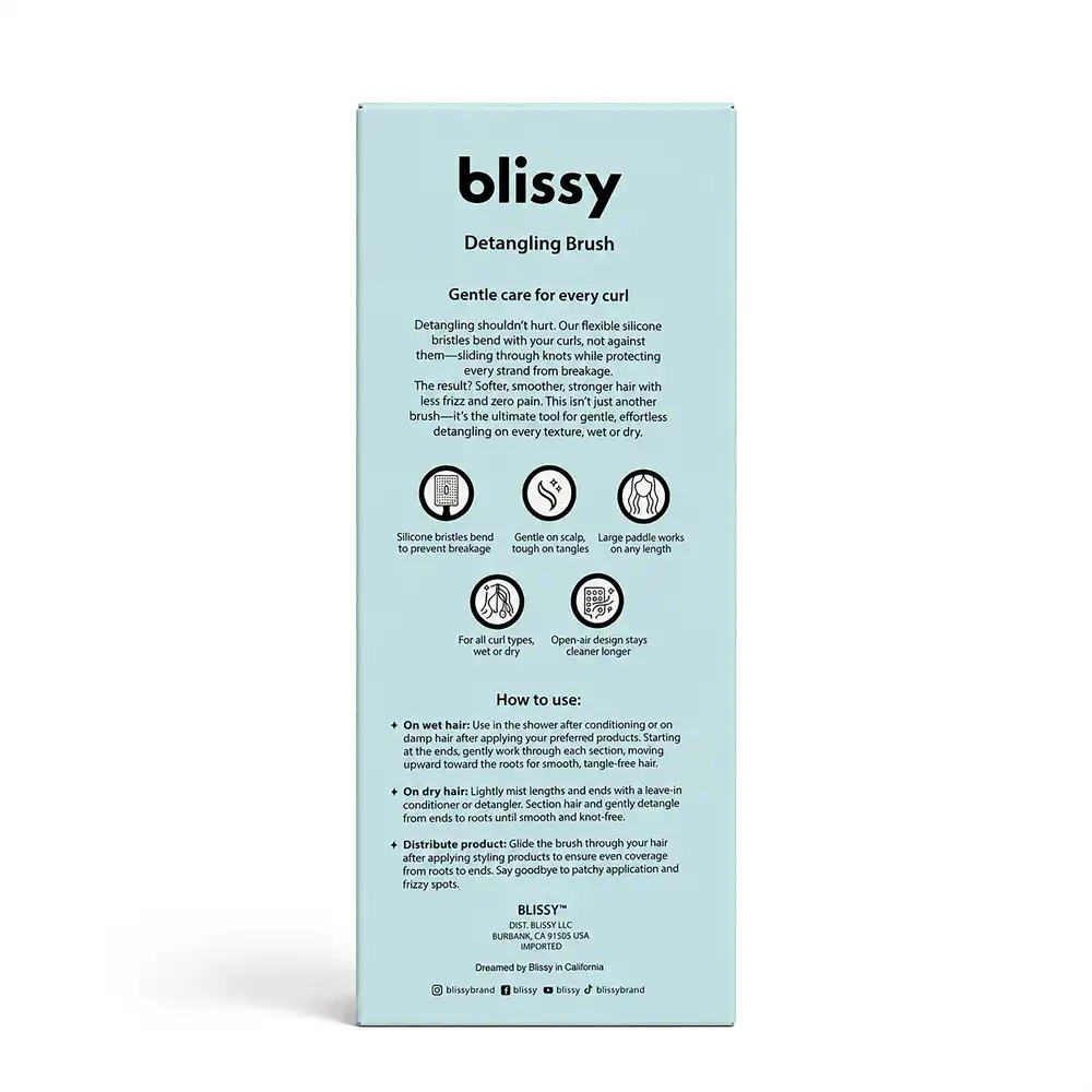 Blissy Detangling Brush - Blue