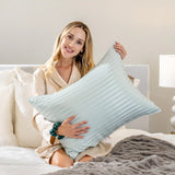 Pillowcase - Mint Striped - King