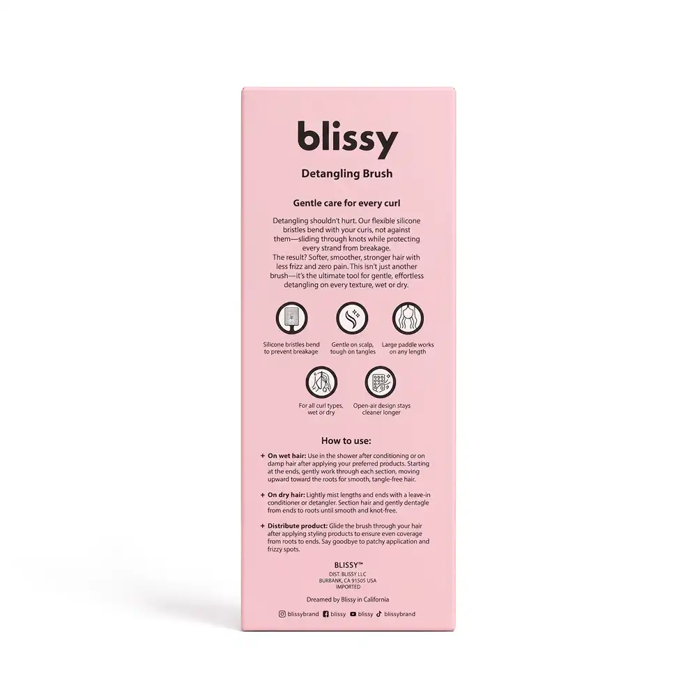 Blissy Detangling Brush - Pink
