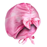 Blissy Junior Bow Bonnet - Pink Tie Dye