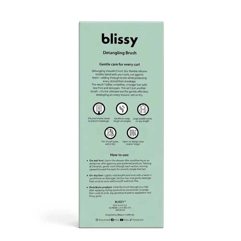 Blissy Detangling Brush - Teal